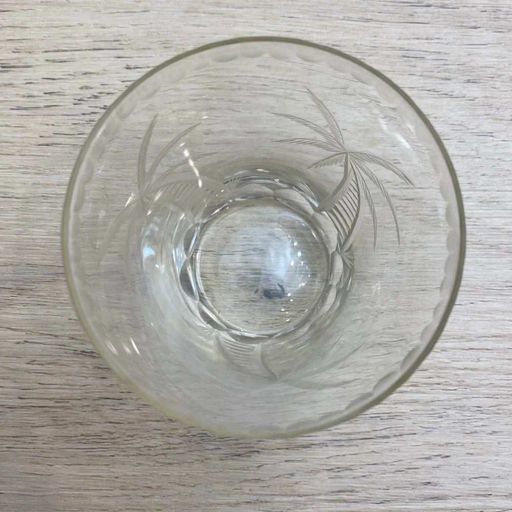 Antique Cut Glass‎ Palm Tree Cup